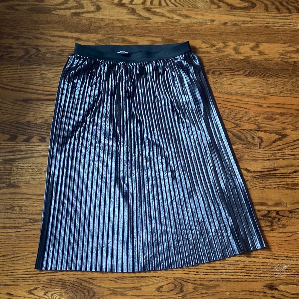 Black metallic skirt